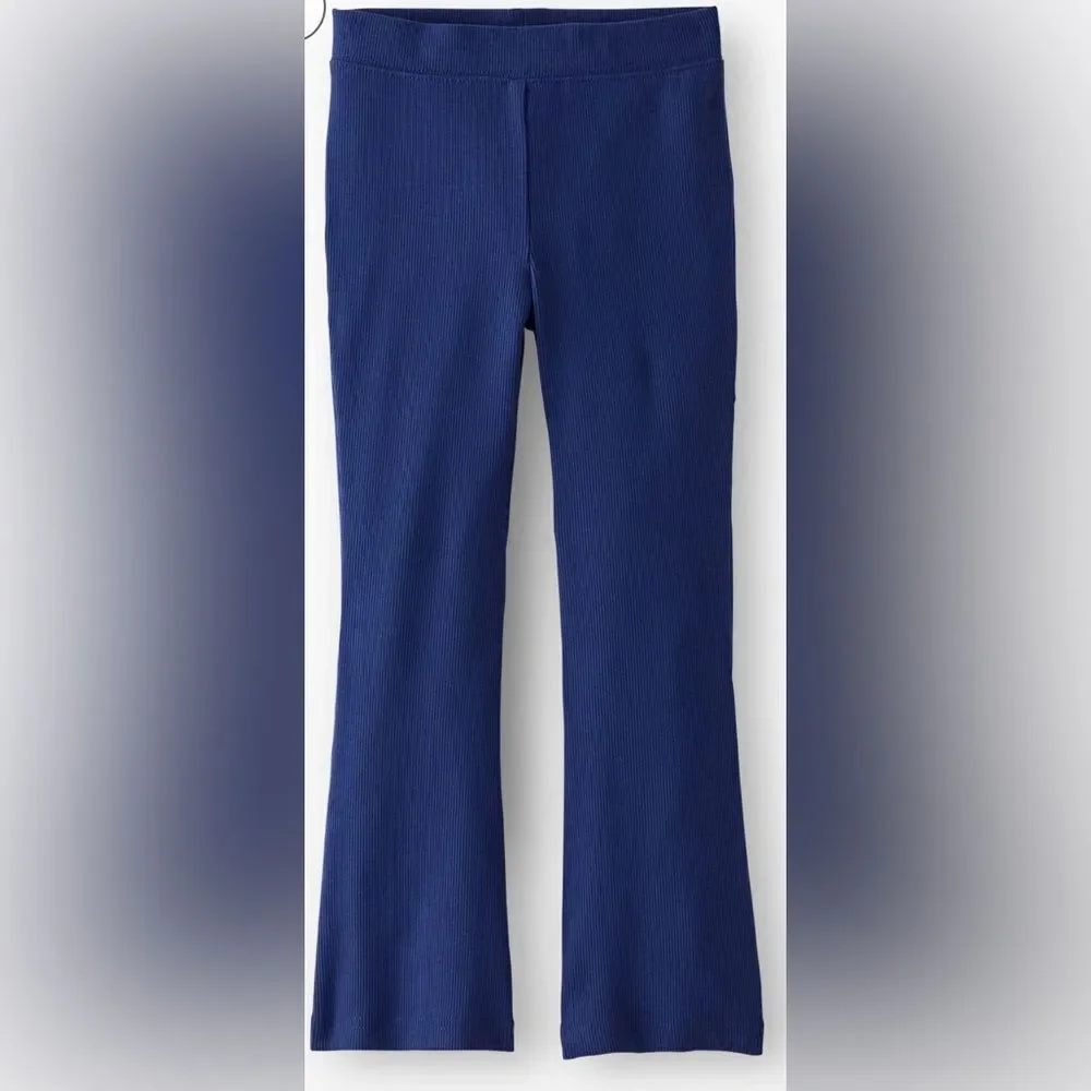 Hanna Andersson Ribbed Flare Leggings Blue Size 6/7 NWT IN PACKAGE